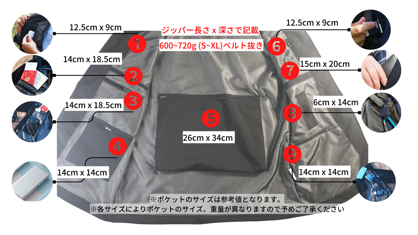 【送料無料】着るリュック。LS(長袖版)【旅行が革命的に変わる。手ぶらで自由になる】